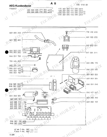 Взрыв-схема посудомоечной машины Aeg ELECTRONIC 230 UGA - Схема узла Section10