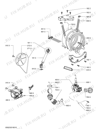 Схема №2 AWO/D 7100/2 с изображением Микромодуль для стиралки Whirlpool 481010442692