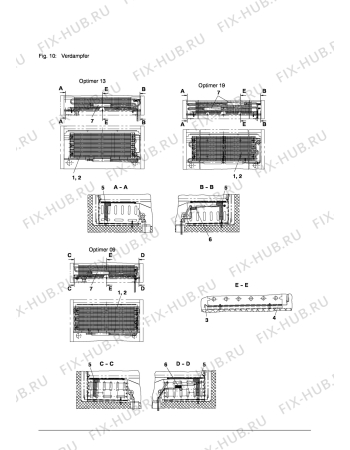 Взрыв-схема холодильника Carrier OPTIMER19XX - Схема узла Vaporiser