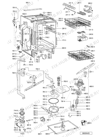 Схема №1 GSIK 6584 WH с изображением Панель для посудомоечной машины Whirlpool 481245373271