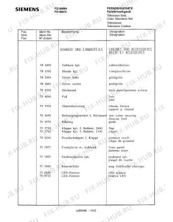 Схема №9 FS989V4 с изображением Модуль для телевизора Siemens 00756185