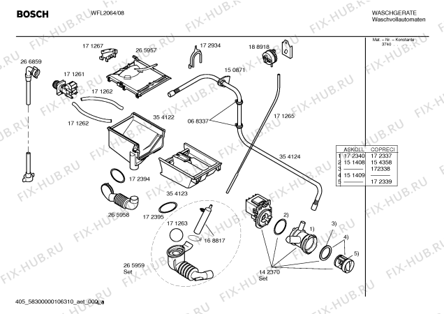 Схема №3 WFL2064 Maxx WFL 2064 с изображением Панель управления для стиралки Bosch 00439606