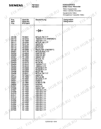 Схема №11 FM706Q1 с изображением Инструкция по эксплуатации для видеоаппаратуры Siemens 00530796