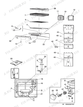 Взрыв-схема холодильника Privileg 086509_40418 - Схема узла C10 Cold, users manual