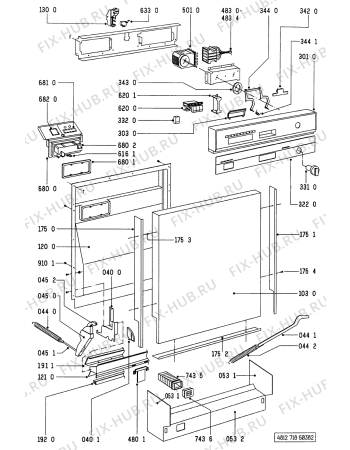 Схема №2 GSU 3252 S BR CH GSU 3252 S/D BR с изображением Мини-ручка для посудомоечной машины Whirlpool 481241028132