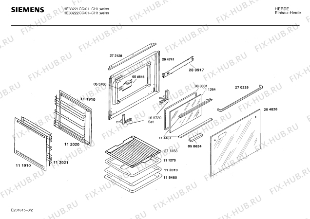 Схема №2 HE33222CC с изображением Переключатель для плиты (духовки) Siemens 00066273