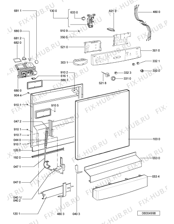 Схема №2 ADP 6600/5 IX с изображением Уплотнение для посудомоечной машины Whirlpool 481245819255