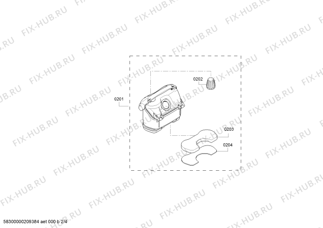 Схема №2 BGL2U400GB, GL-20 Bag&Bagless с изображением Крышка для пылесоса Bosch 11026597