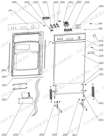 Схема №2 KGI601E (139723, WQP12-9026A) с изображением Рукоятка для посудомоечной машины Gorenje 250781