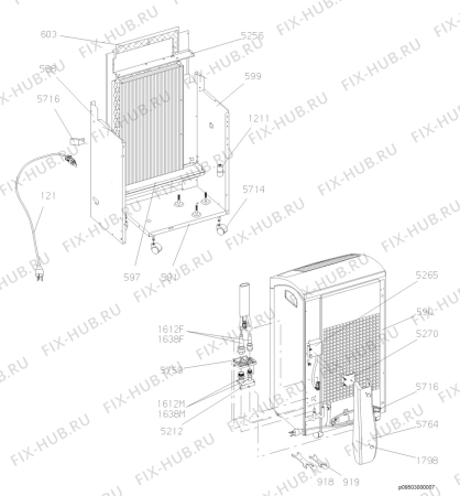 Взрыв-схема кондиционера Electrolux EBM1500QC - Схема узла Section 1