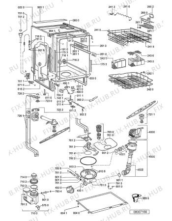 Схема №1 W 75/2 LD с изображением Модуль (плата) управления для посудомоечной машины Whirlpool 481221838766