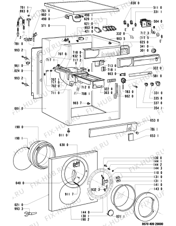 Схема №2 AWM 409 с изображением Кнопка, ручка переключения для стиралки Whirlpool 481941258768