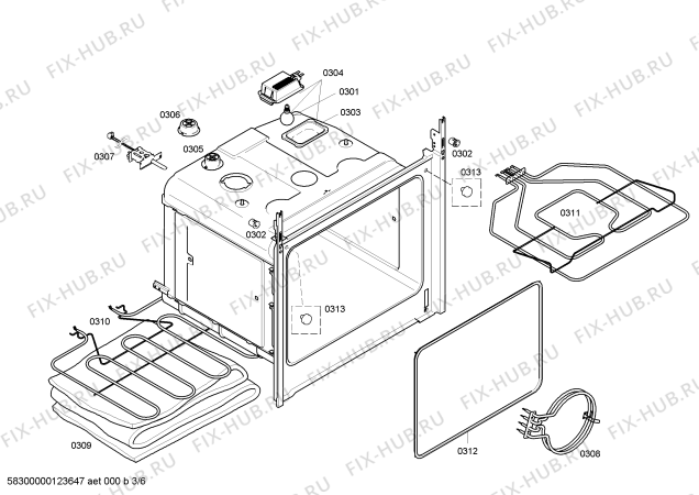 Схема №3 HEN730571 с изображением Панель управления для духового шкафа Bosch 00665335