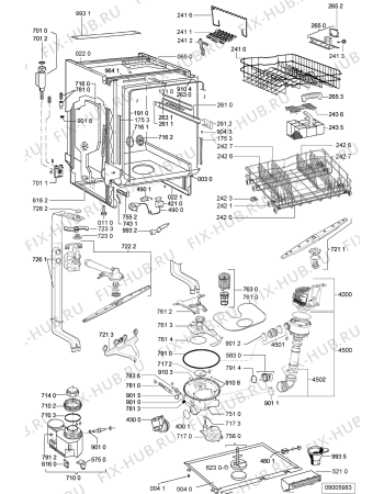 Взрыв-схема посудомоечной машины Bauknecht GSU 80 POWER IN - Схема узла