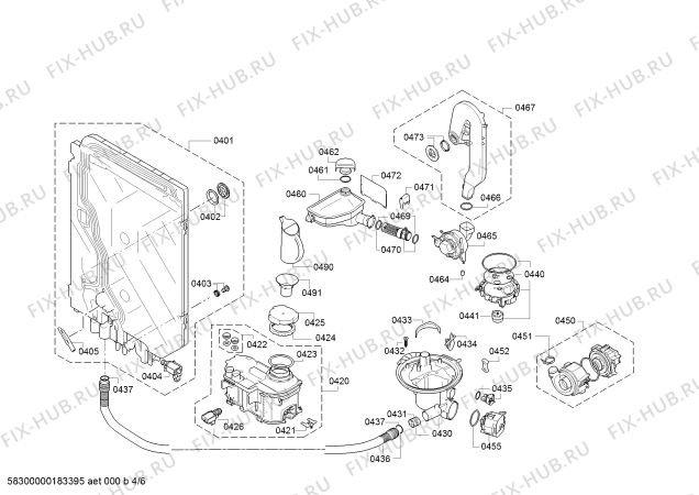 Схема №5 SMS69M92EU с изображением Силовой модуль запрограммированный для посудомойки Bosch 12003828