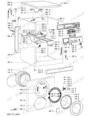 Схема №2 FL 1262 с изображением Всякое для стиральной машины Whirlpool 481221479961