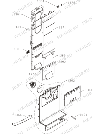 Взрыв-схема холодильника Asko RFN2286S (454852, HZF3369G) - Схема узла 03