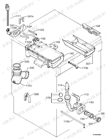 Взрыв-схема стиральной машины Rex Electrolux RI7000 - Схема узла Hydraulic System 272