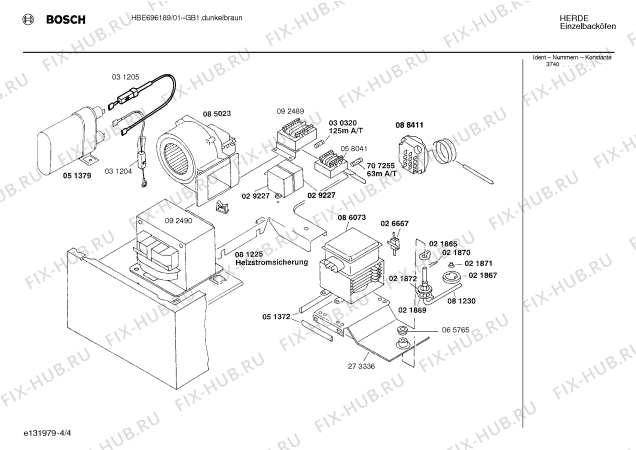 Взрыв-схема плиты (духовки) Bosch HBE696189 - Схема узла 04