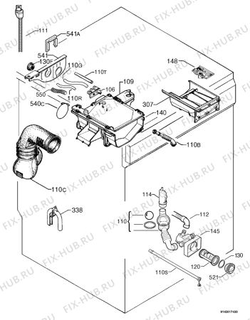 Взрыв-схема стиральной машины Aeg Electrolux CLARA1048 - Схема узла Hydraulic System 272