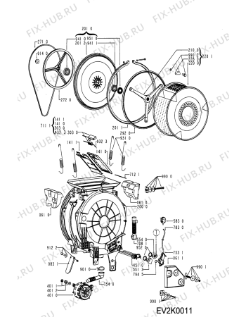 Схема №1 AWV 649 с изображением Люк и обрамление для стиральной машины Whirlpool 481244019544