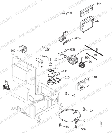 Взрыв-схема посудомоечной машины Zanussi DWS6849 - Схема узла Electrical equipment 268