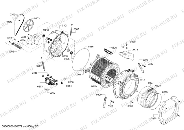 Схема №3 WKD28540OE с изображением Панель управления для стиральной машины Bosch 00701489