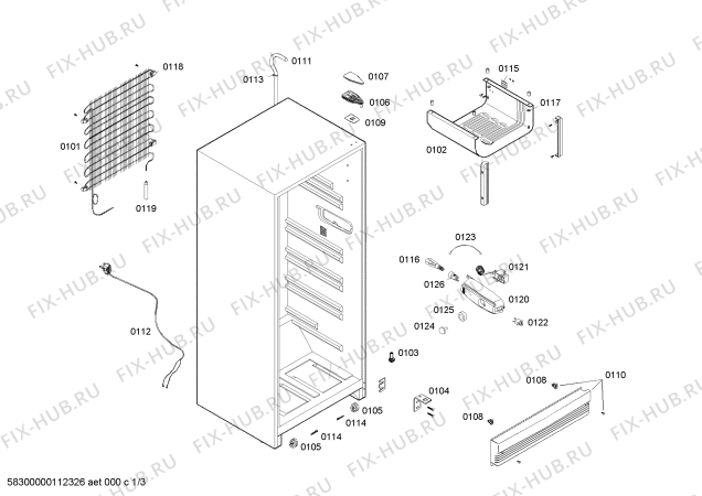 Схема №2 RS25F7024C REFRIGERADOR COLDEX RC25  BL 220V/60Hz PERU с изображением Испаритель для холодильника Bosch 00241693