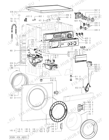 Схема №2 PDT 1012 с изображением Микропереключатель для стиралки Whirlpool 481228219649