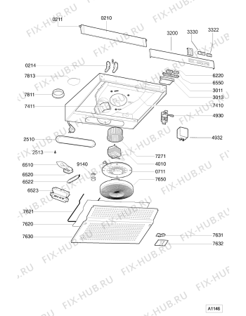 Схема №1 DFG 3360 SG с изображением Держатель (защелка) для вентиляции Whirlpool 481244269005
