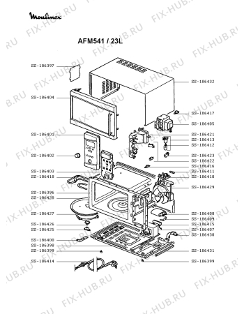 Схема №1 AFM841 с изображением Сенсорная панель для микроволновки Moulinex SS-186401