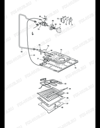 Взрыв-схема плиты (духовки) DELONGHI EGGW 854 - Схема узла 4