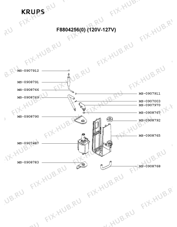 Схема №3 F8804256(0) с изображением Корпусная деталь для электрокофеварки Krups MS-0909905