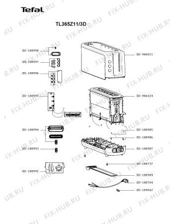 Схема №1 TL365B00/3D с изображением Микромодуль для тостера (фритюрницы) Tefal SS-188995