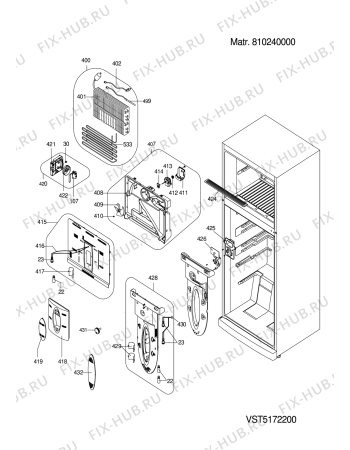 Взрыв-схема холодильника Hotpoint-Ariston MTZ521NFHA (F059004) - Схема узла