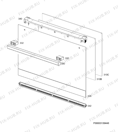 Взрыв-схема плиты (духовки) Electrolux EB6L50DCN - Схема узла Door