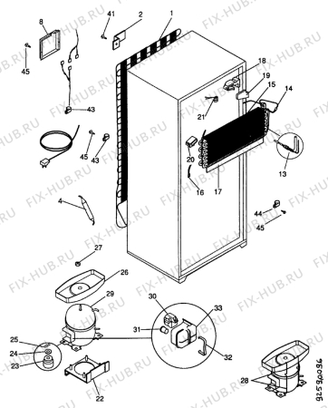 Взрыв-схема холодильника Frigidaire FPF523TS - Схема узла Section 4