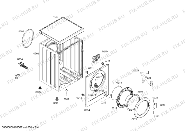 Схема №2 CM0801KTR с изображением Ручка для стиральной машины Bosch 00658615