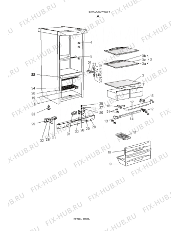Схема №2 F245 - 1704A с изображением Проводка для холодильника Whirlpool 482000016669