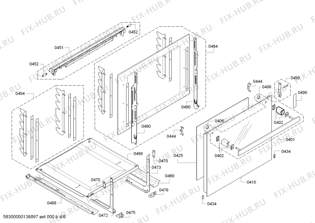 Схема №4 HBB43C560F с изображением Инструкция по эксплуатации для плиты (духовки) Bosch 00542275