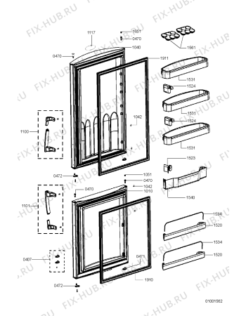 Схема №2 ARC 8120 AL с изображением Уплотнение для холодильника Whirlpool 481248128183