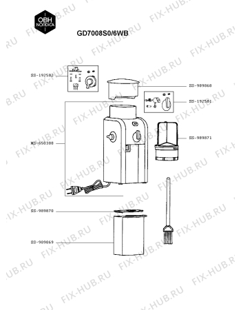 Схема №1 GD7008S0/6WB с изображением Электромотор для электрокофемашины Seb MS-650388