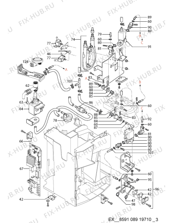 Схема №4 KAM 80RF с изображением Поддон для электрокофемашины Whirlpool 482000015043