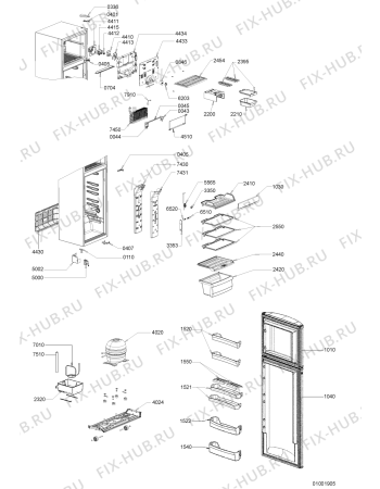 Схема №1 WBM 378 SF с изображением Дверка для холодильника Whirlpool 481241610767
