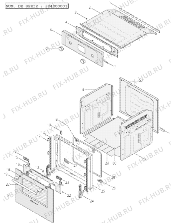 Взрыв-схема плиты (духовки) SCHOLTES FX441ANT (F028883) - Схема узла