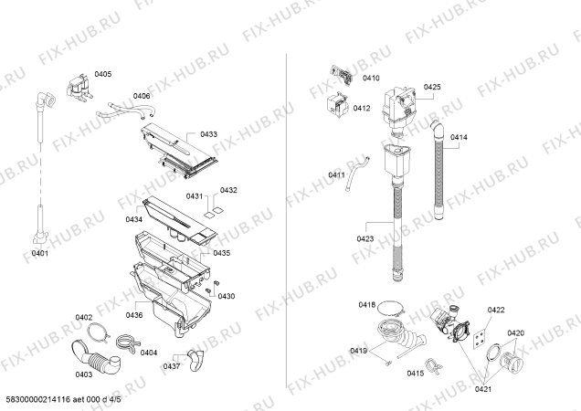 Взрыв-схема стиральной машины Bosch WAU28668TC - Схема узла 04