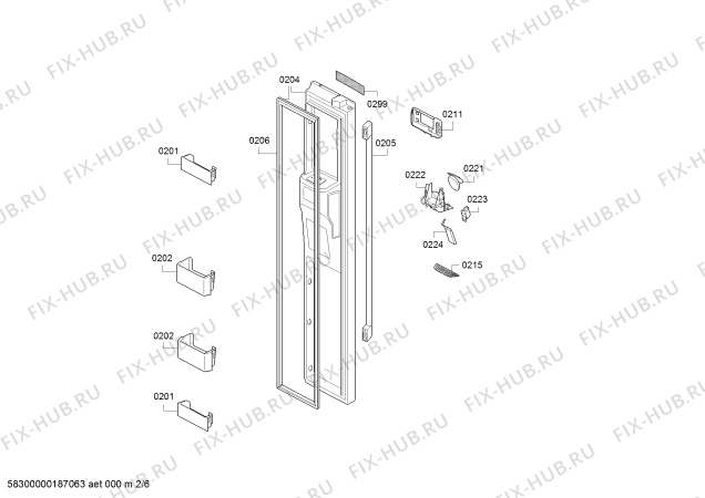 Схема №4 KAD90VB204 Side by side с изображением Модуль для холодильника Bosch 12004946