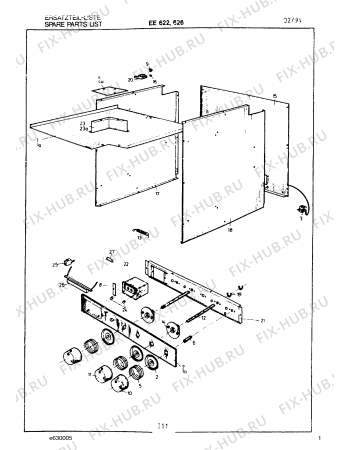Взрыв-схема плиты (духовки) Gaggenau EE626204 - Схема узла 02
