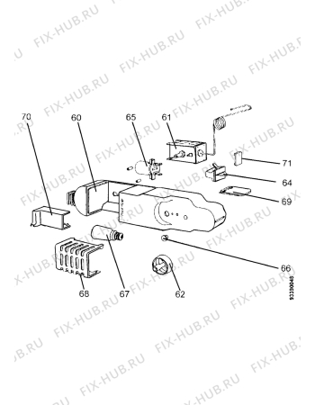 Взрыв-схема холодильника Satrap KS122/8XXX - Схема узла Thermostat