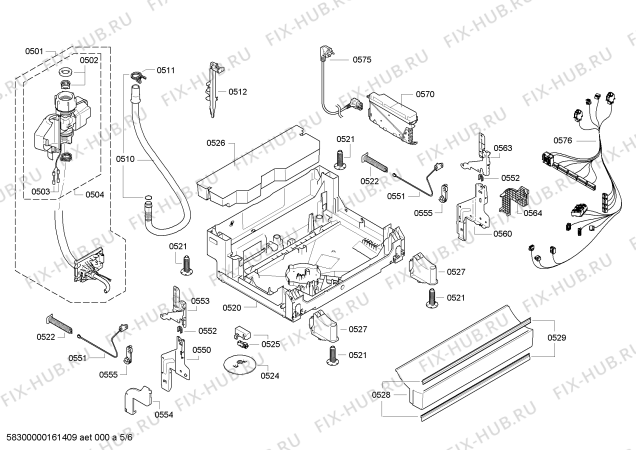 Схема №3 SMS69M32FF с изображением Передняя панель для посудомойки Bosch 00669506